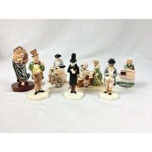 Vtg Sebastian Miniatures Lot Charles Dickens Scrooge Colonial Figures Madonna